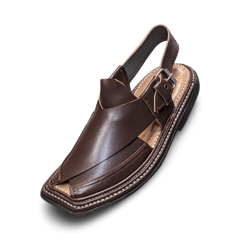 Charsadda Three Gear Chappal Brown