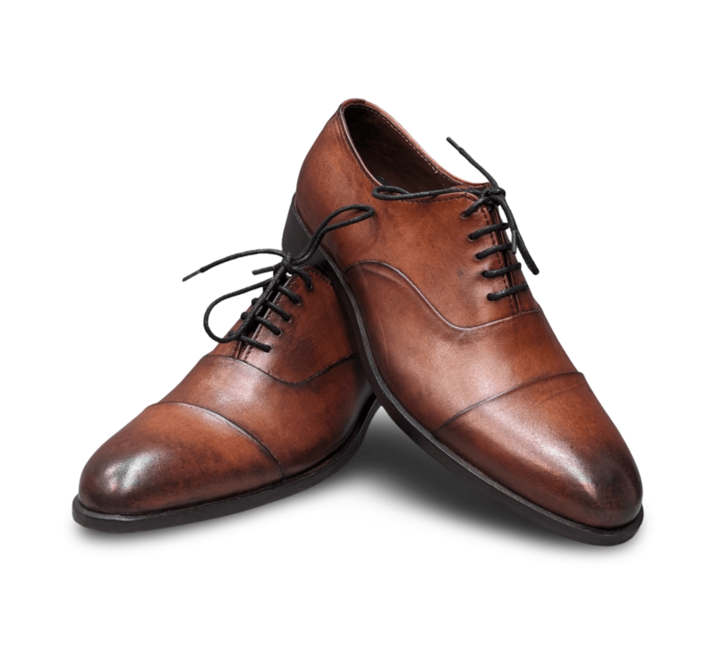 Mustard Oxford Leather Shoes for Men - Image 3