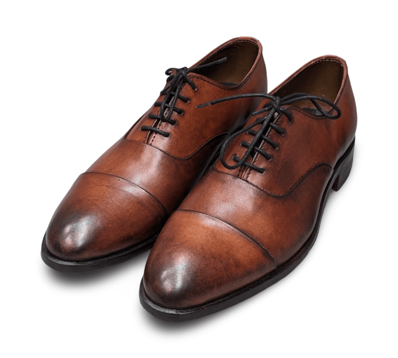 Mustard Oxford Leather Shoes for Men - Image 2