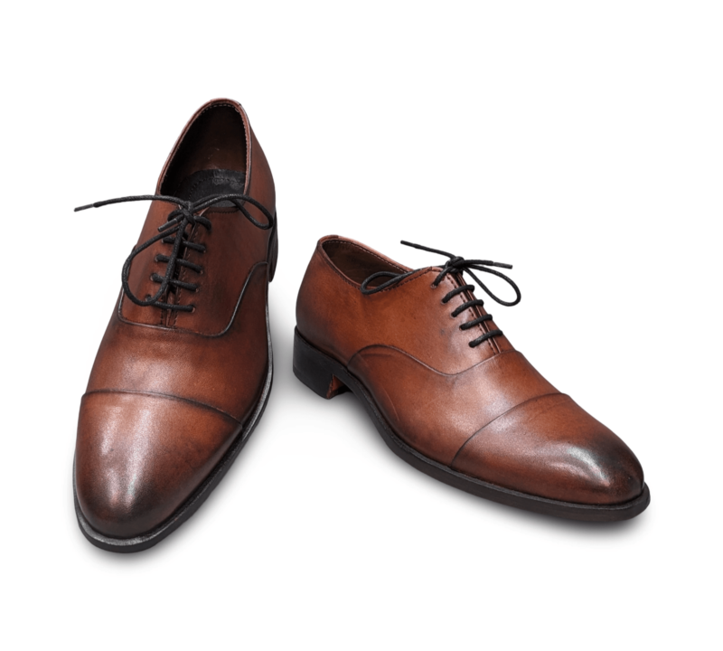 Mustard Oxford Leather Shoes for Men - Image 6