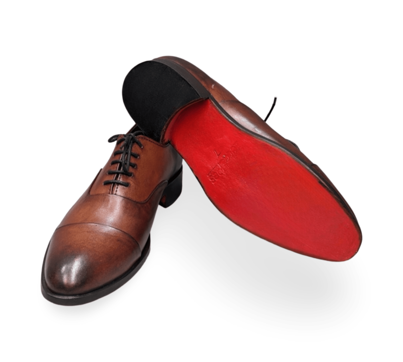 Mustard Oxford Leather Shoes for Men - Image 5