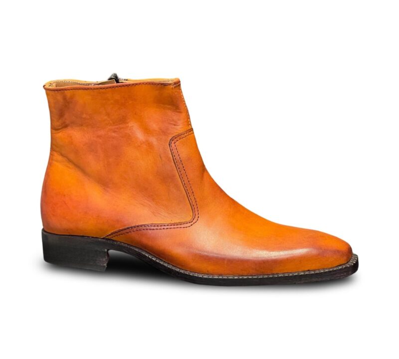 Mustard Italian-Style Long Boots for Men - Image 3