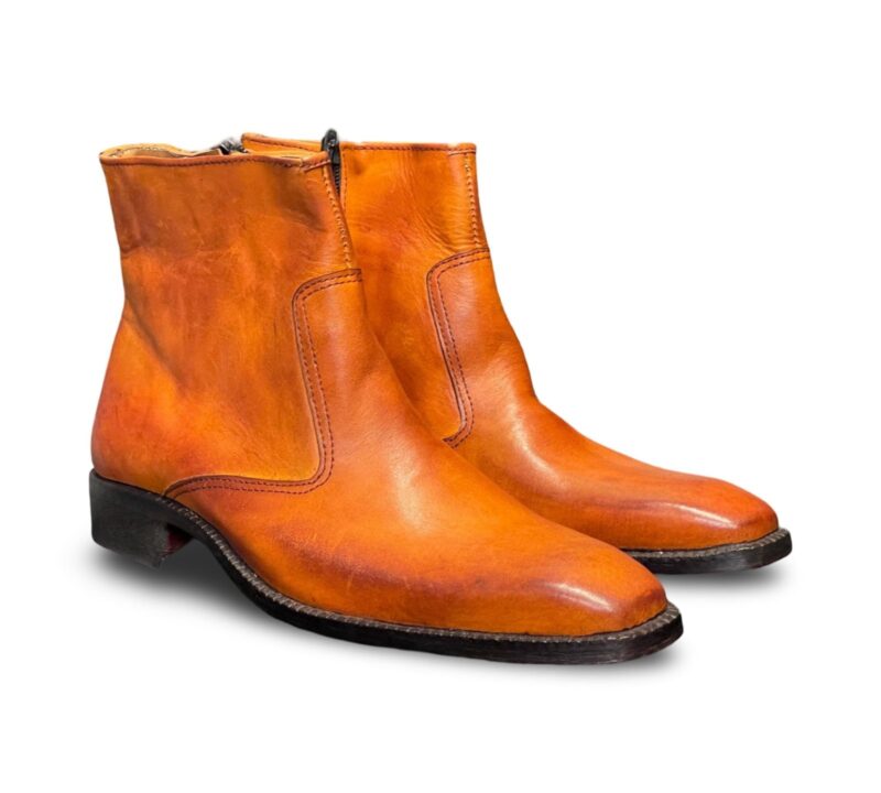 Mustard Italian-Style Long Boots for Men