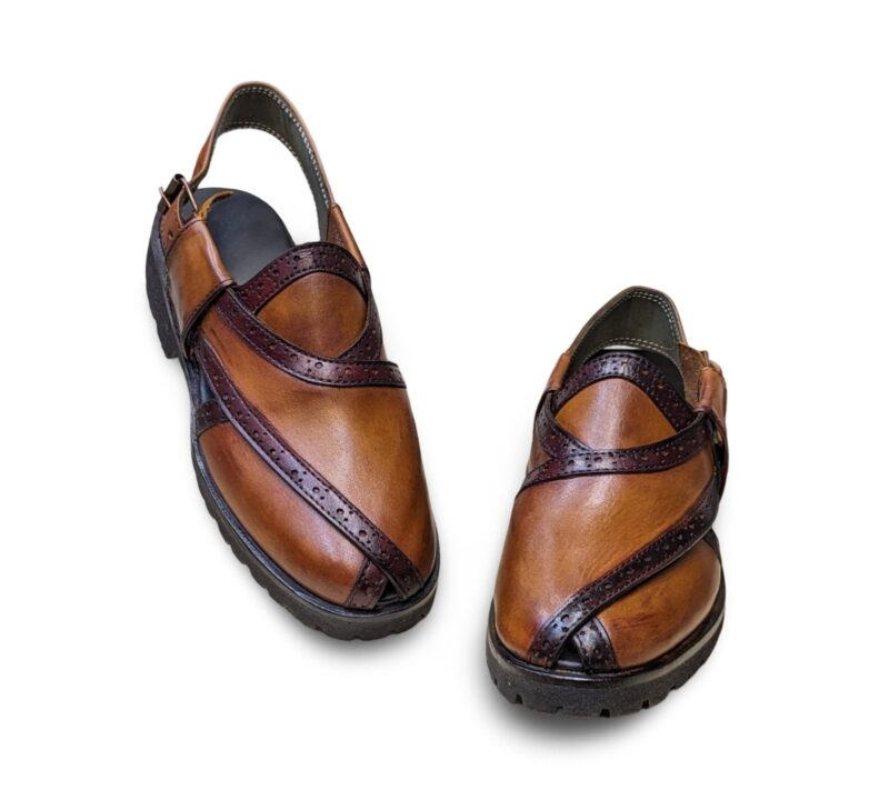 Mustard Tan Vibrem Norozi Chappal for Men - Image 2