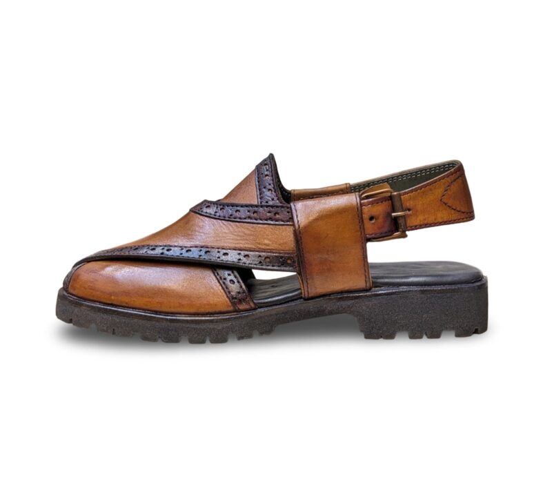 Mustard Tan Vibrem Norozi Chappal for Men - Image 5