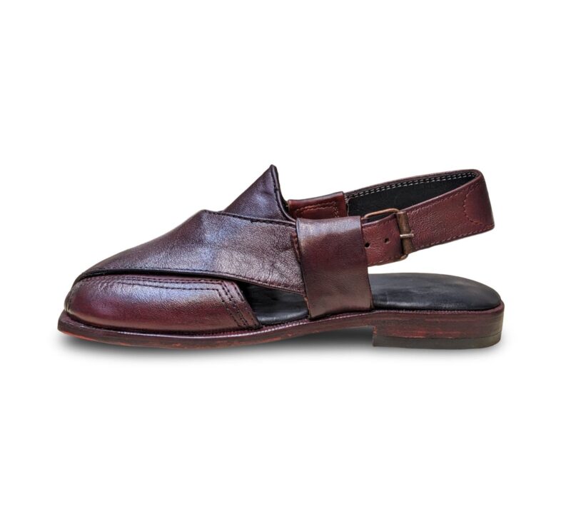 Burgundy T-Shape Norozi Chappal for Men - Image 3