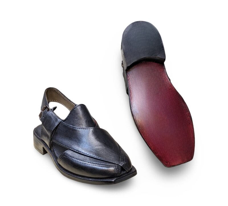 Black T-Shape Norozi Chappal for Men - Image 4