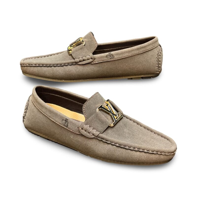 LV Brown Suede loafers - Image 3