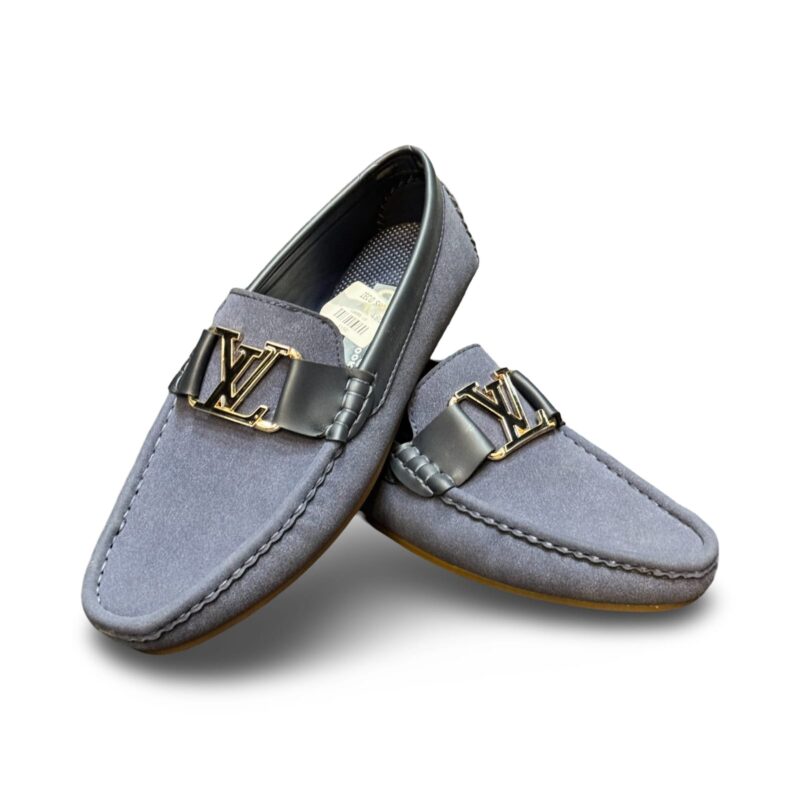 LV Blue Suede loafers - Image 2