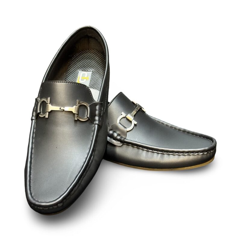 Black Faux leather Loafers - Image 2