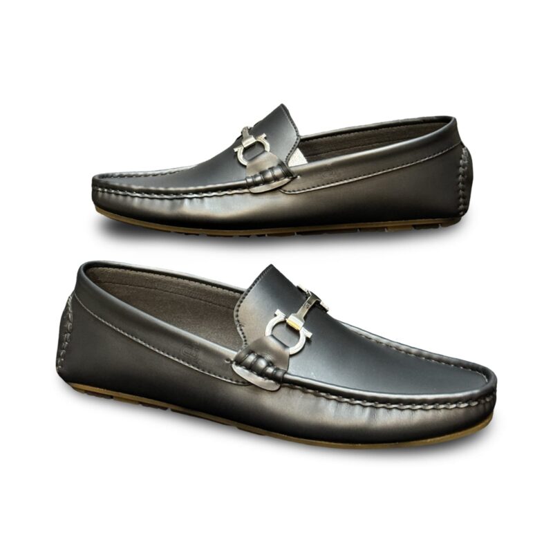 Black Faux leather Loafers - Image 3