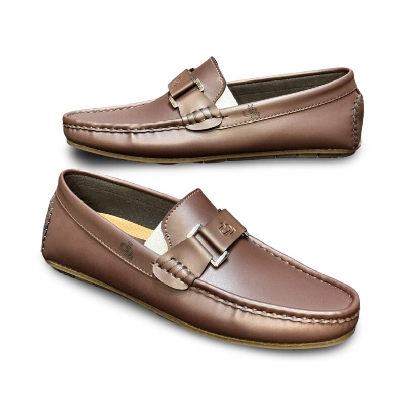 Brown Faux leather Loafers - Image 2